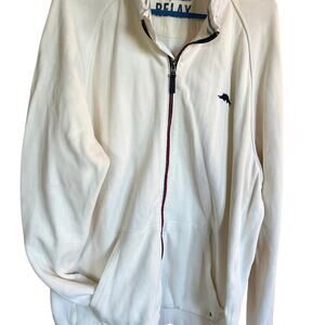 Tommy Bahama XXL full zip jacket, cream, cotton
